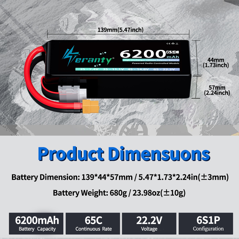 Batteria Lipo TERANTY 6S 6200m - Drone Battery Plate recensione e prezzo